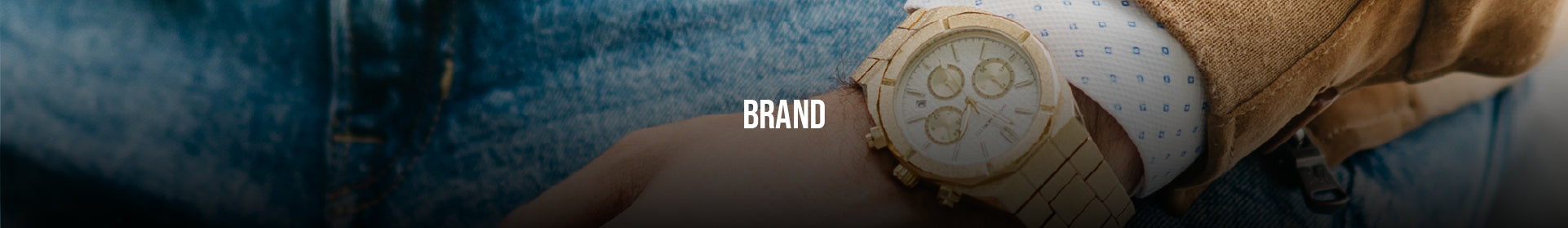 Mateo Moretti gold luxury watch on wrist – brand identity cover