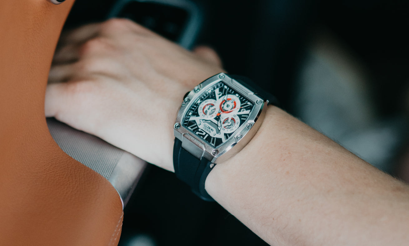 Mateo Moretti Anapo Argento stainless steel men’s chronograph watch – elegant business style photo