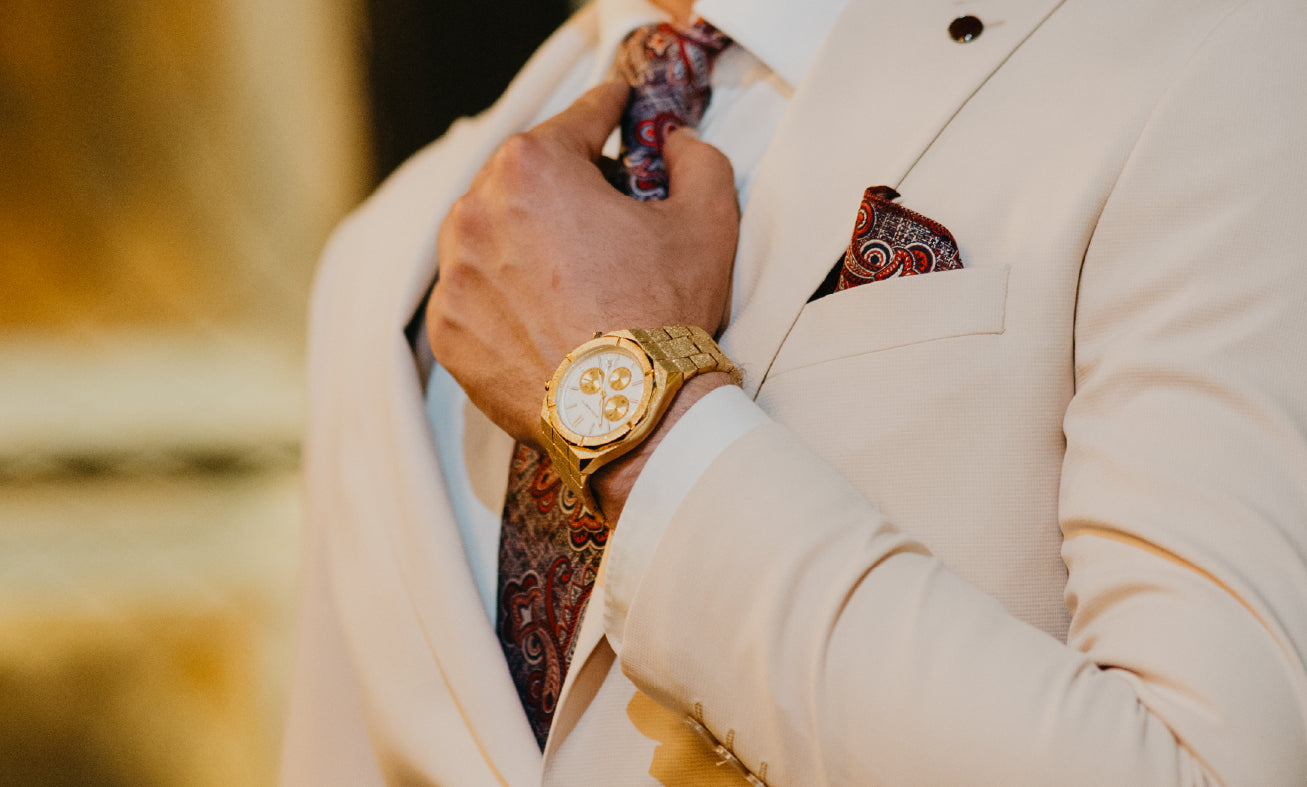 Mateo Moretti Basento Oro gold men’s chronograph watch – luxury formal style photo