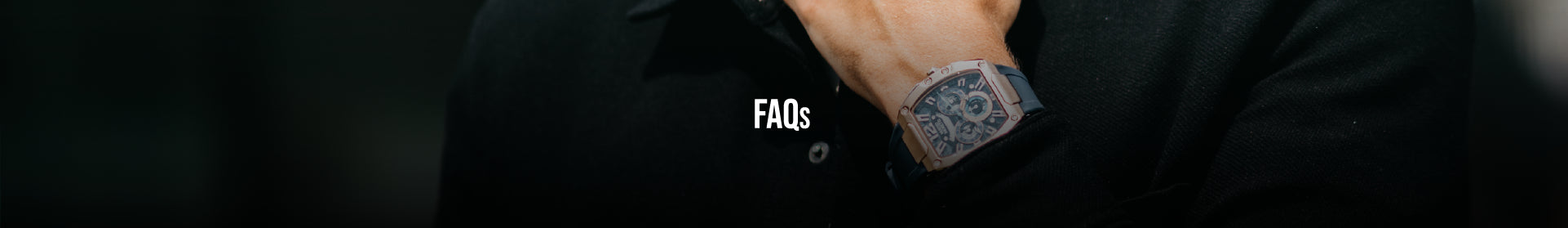 Mateo Moretti modern men’s watch with black strap – FAQs cover